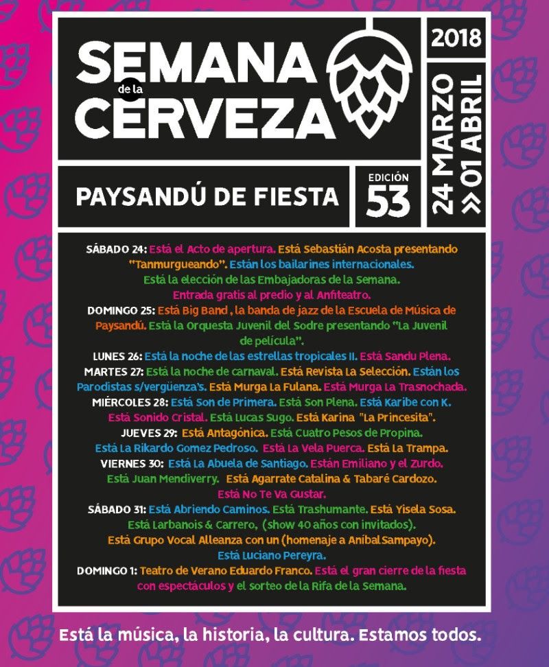 53 Semana de la Cerveza en Paysandú